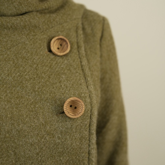 1960s True Vintage Wool Olive Green Tulip Skirt with Blazer - Picture 8 of 11